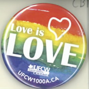 Cover image of Love is Love. Button. 